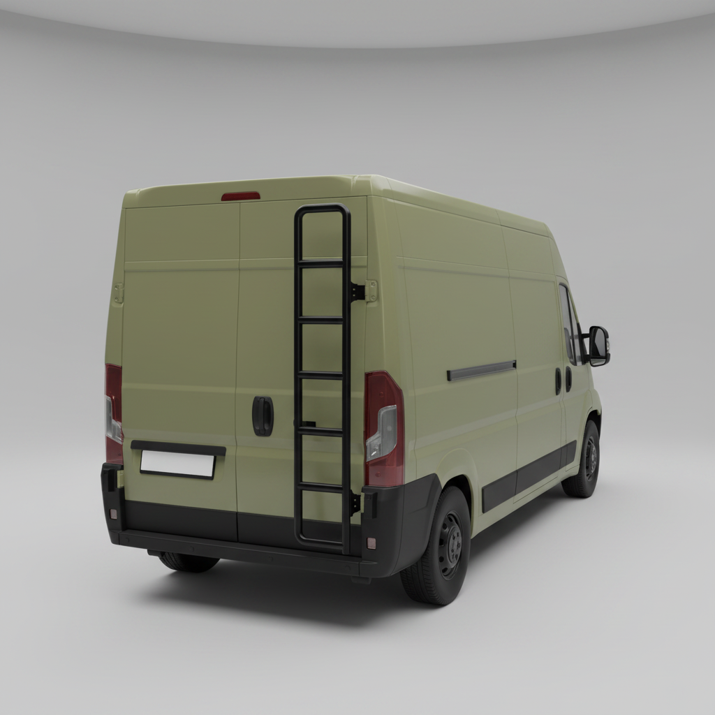 B-RAX Heckleiter Beifahrerseite für Fiat Ducato, Citroën Jumper, Peugeot Boxer (ab 2006) und Baugleich *H2*