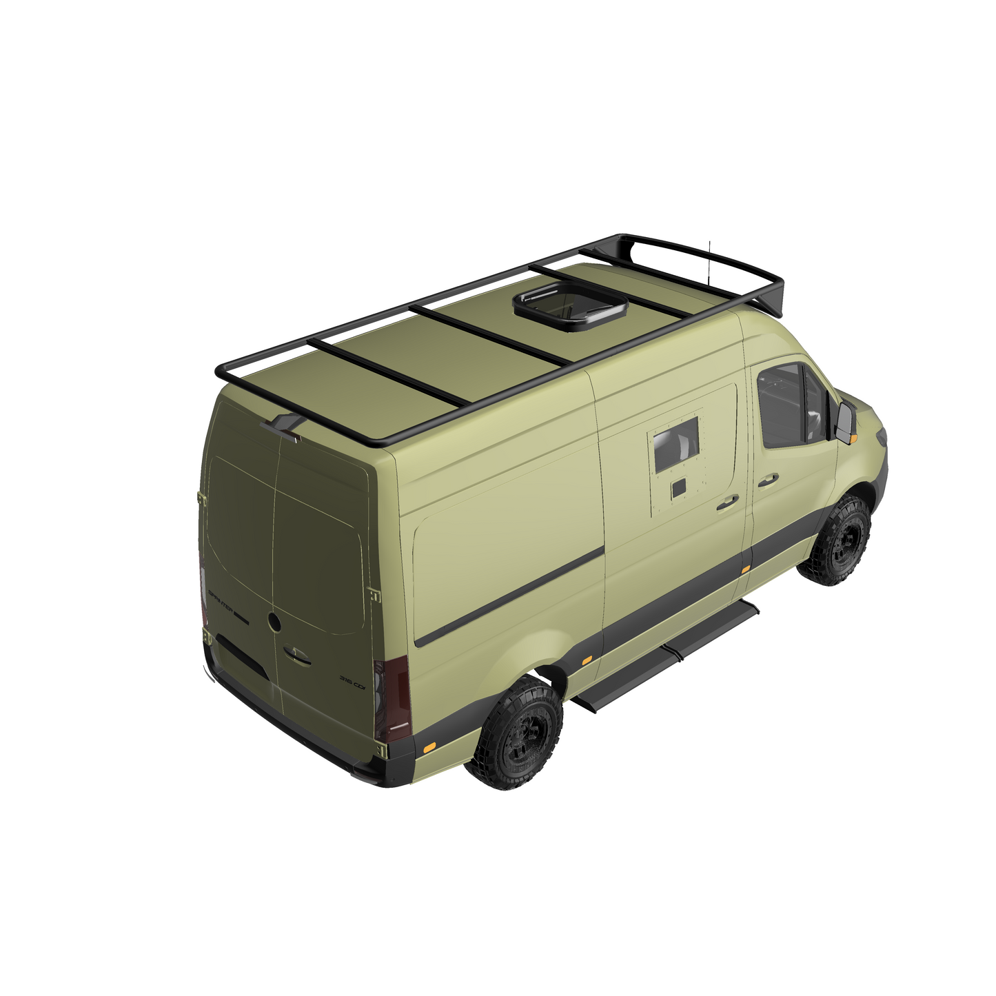 Dachträger Base Light ready curved für Mercedes Sprinter (ab Bj. 2006 ) und VW Crafter (Bj. 2006-2016) - CamperRamper