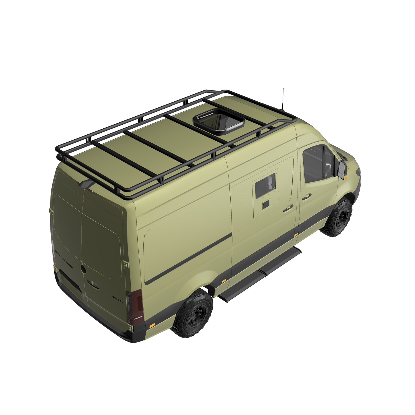 B-RAX Dachträger RailBase straight für Mercedes Sprinter (ab Bj. 2006 ) und VW Crafter (Bj. 2006-2016)