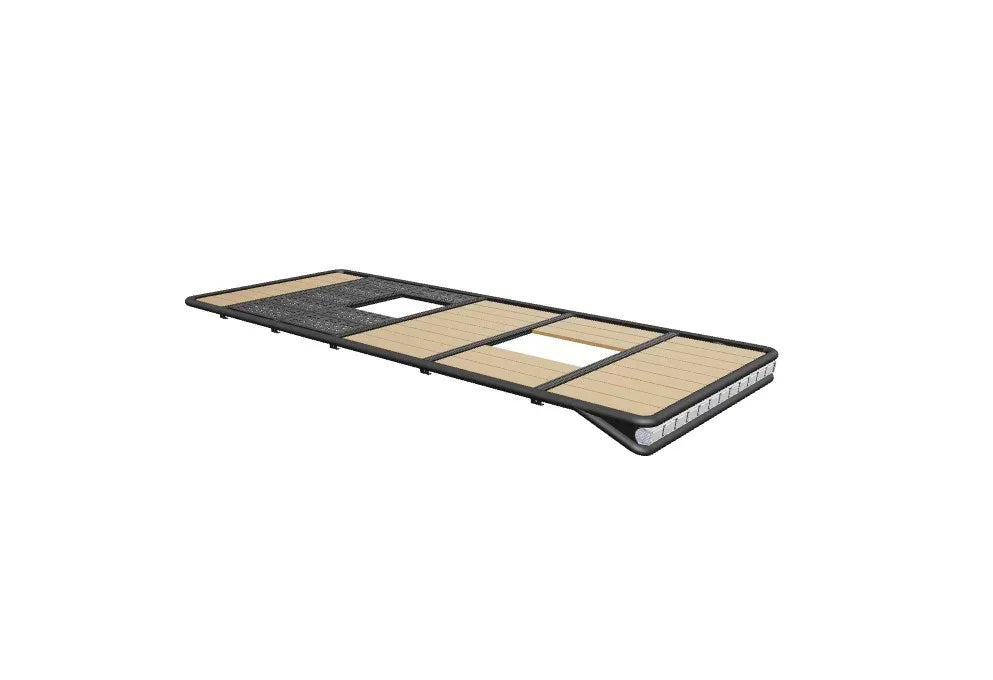 Modulare Aluminium-Dachplattform und Dachträger-System mit Lightbar für Sprinter, Crafter, Transit, Ducato, VW T5, T6 und T7 – stabile und leichte Dachlösung für Transporter und Vans.