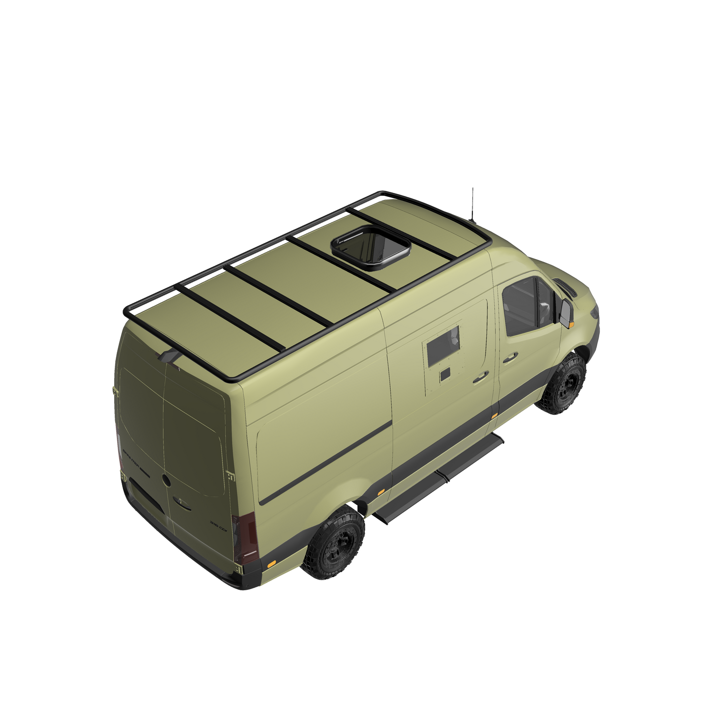 Dachträger Base curved für Mercedes Sprinter (ab Bj. 2006 ) und VW Crafter (Bj. 2006-2016) - CamperRamper