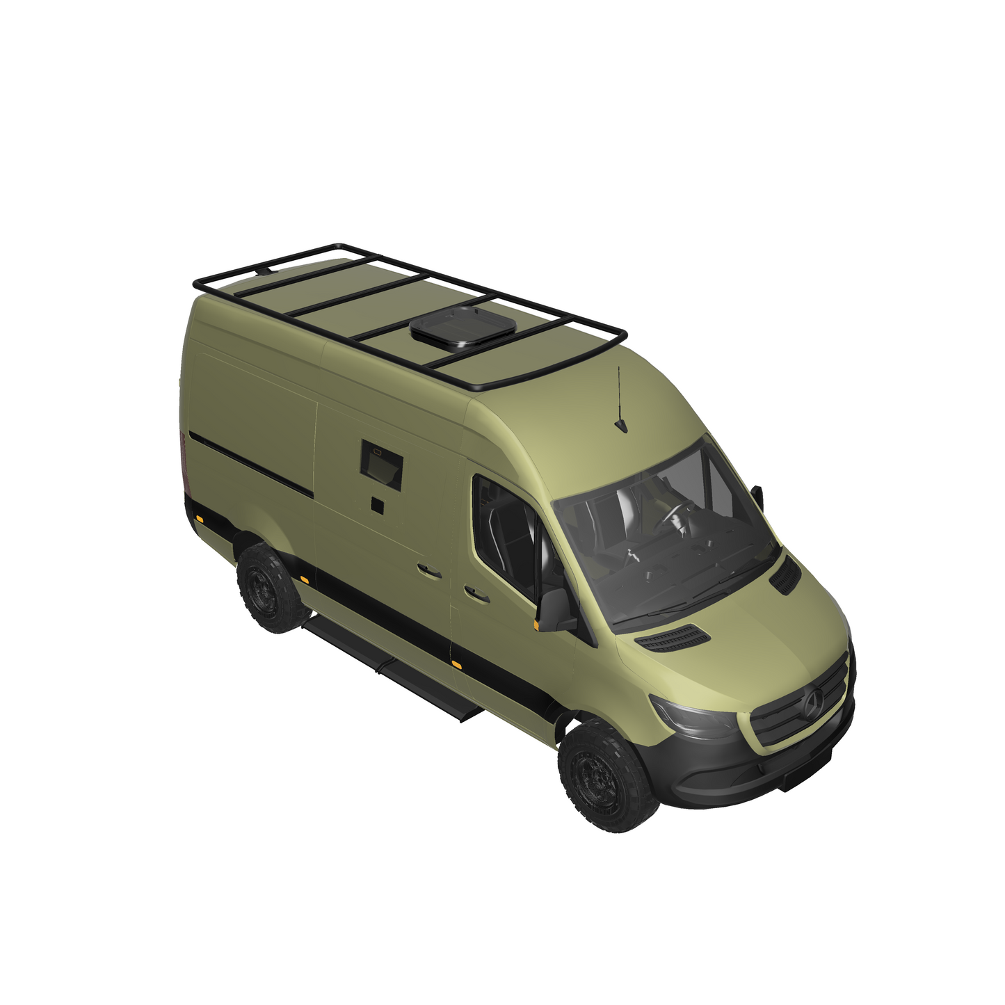 Dachträger Base curved für Mercedes Sprinter (ab Bj. 2006 ) und VW Crafter (Bj. 2006-2016) - CamperRamper