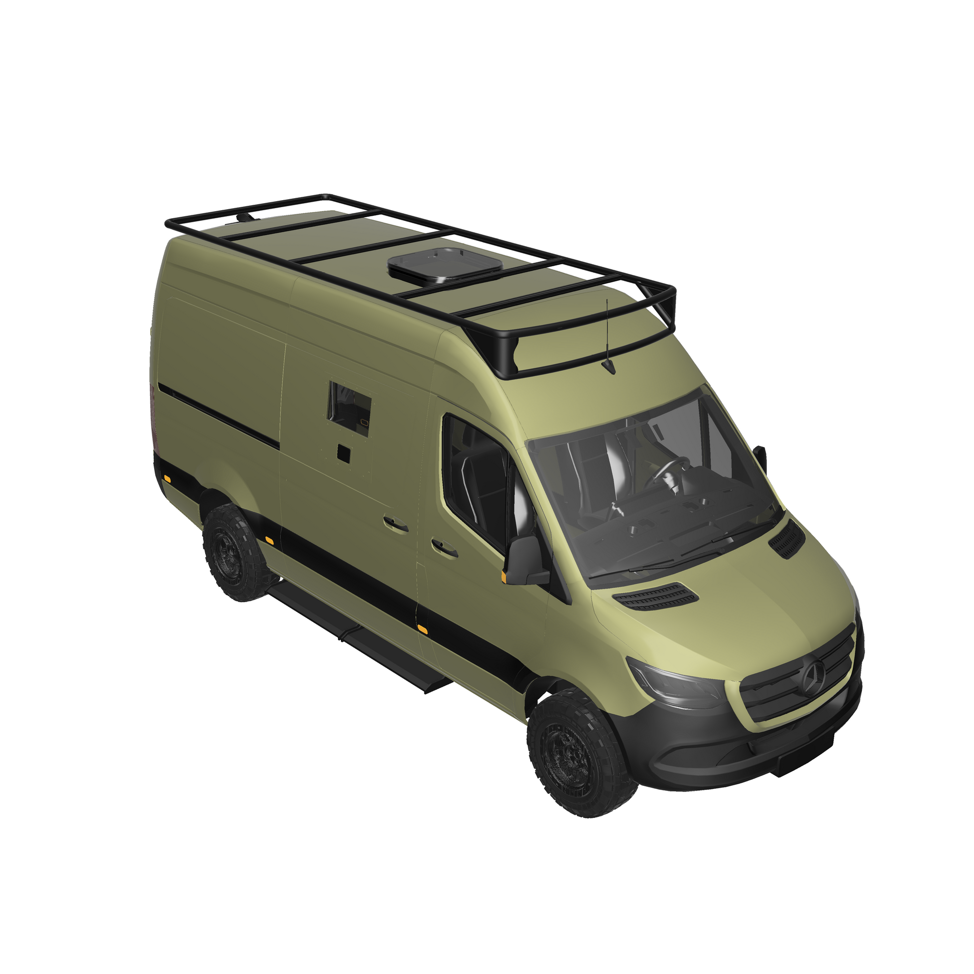 Dachträger Base Light ready curved für Mercedes Sprinter (ab Bj. 2006 ) und VW Crafter (Bj. 2006-2016) - CamperRamper