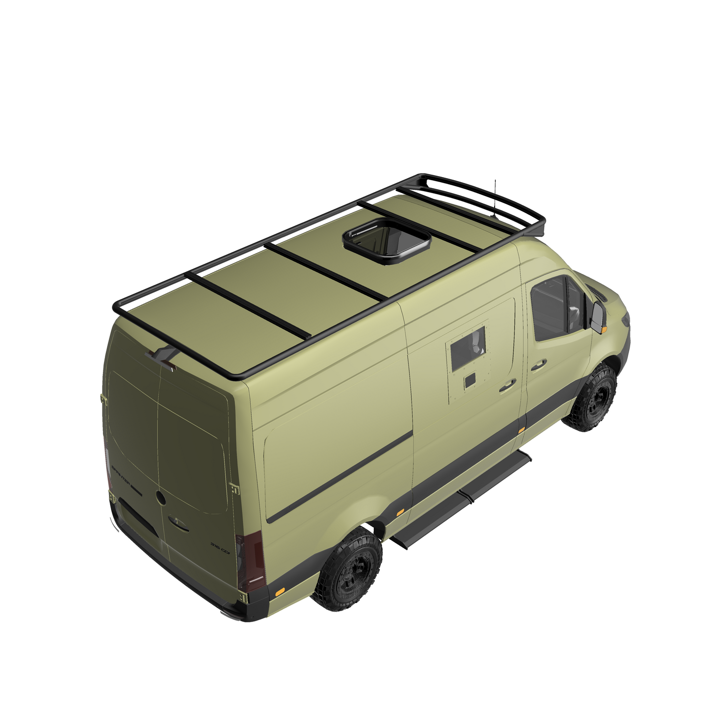 Dachträger Base Light ready curved für Mercedes Sprinter (ab Bj. 2006 ) und VW Crafter (Bj. 2006-2016) - CamperRamper