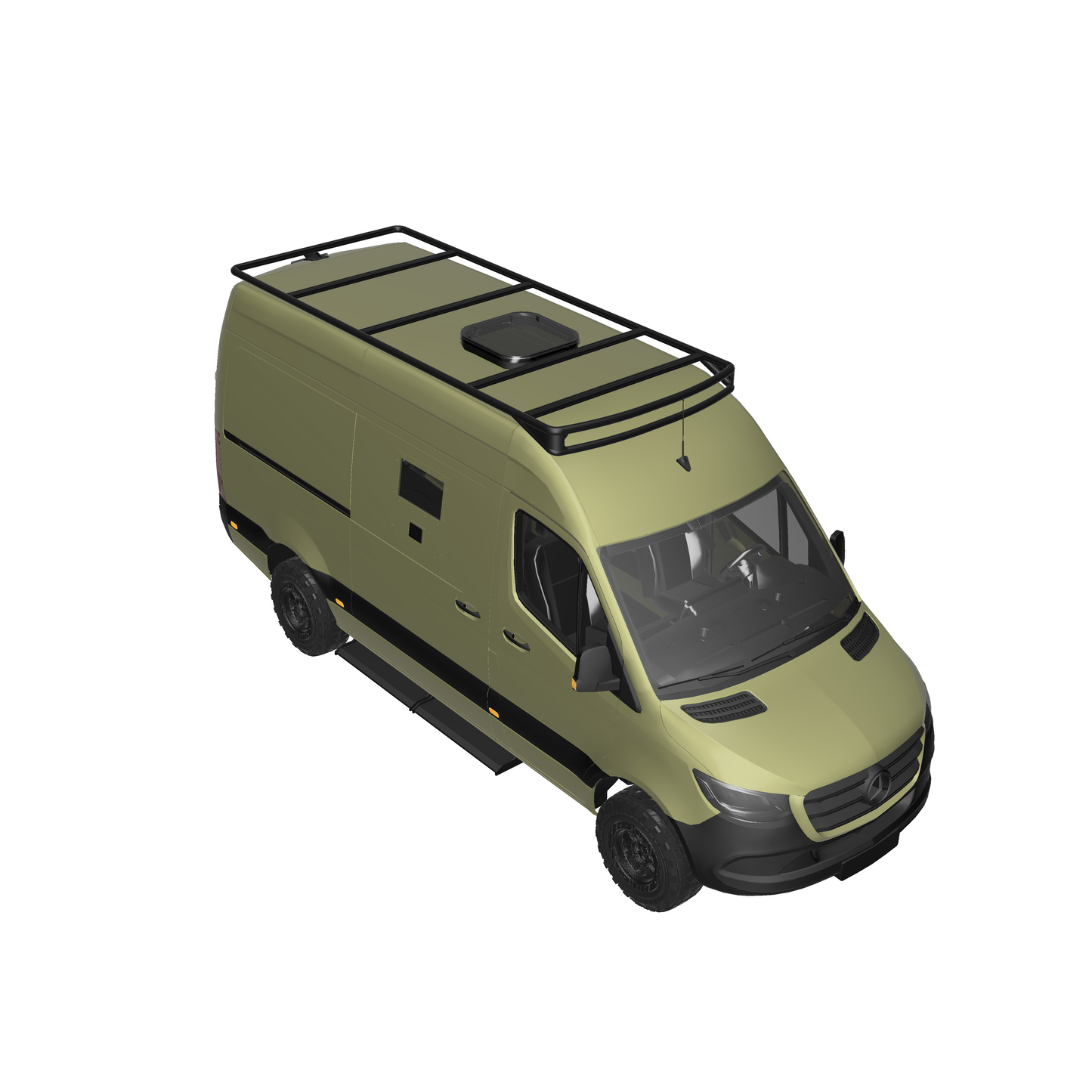 Dachträger Base Light ready curved für Mercedes Sprinter (ab Bj. 2006 ) und VW Crafter (Bj. 2006-2016) - CamperRamper
