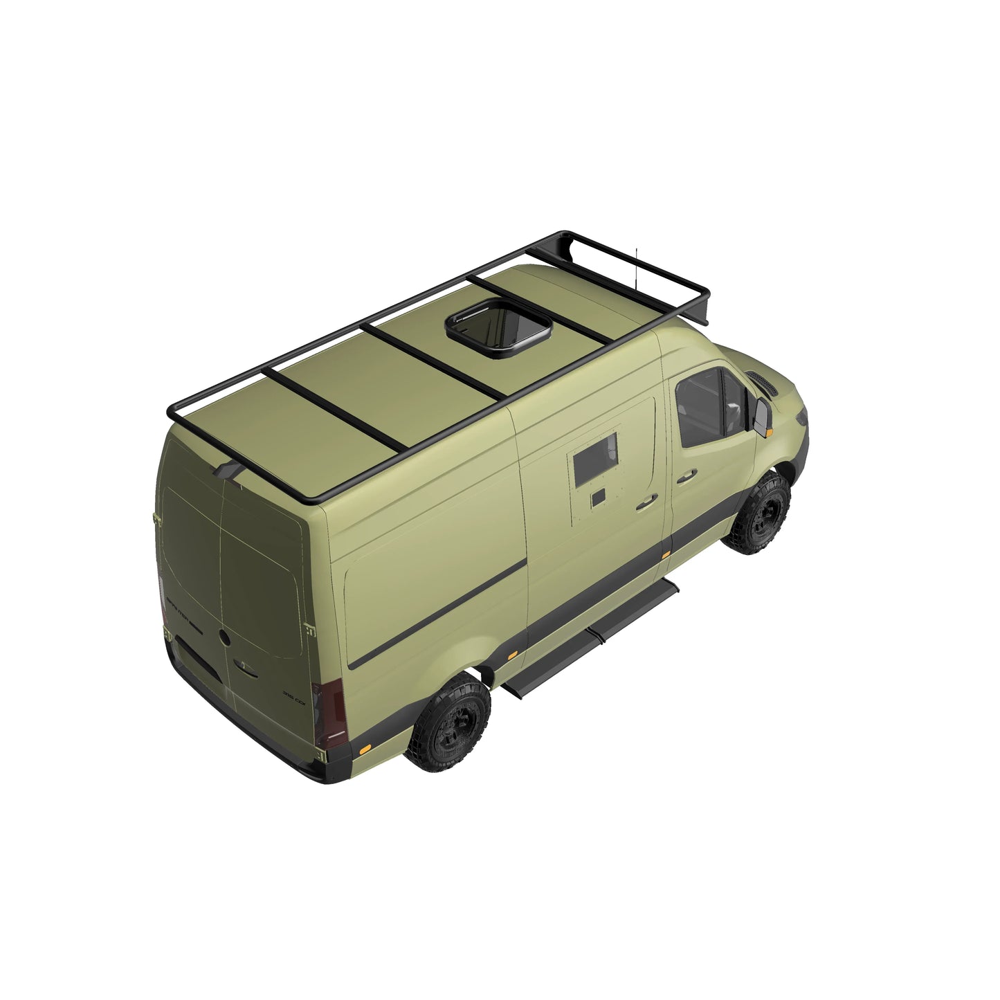 B-RAX Dachträger Base Light ready straight für Mercedes Sprinter (ab Bj. 2006 ) und VW Crafter (Bj. 2006-2016)