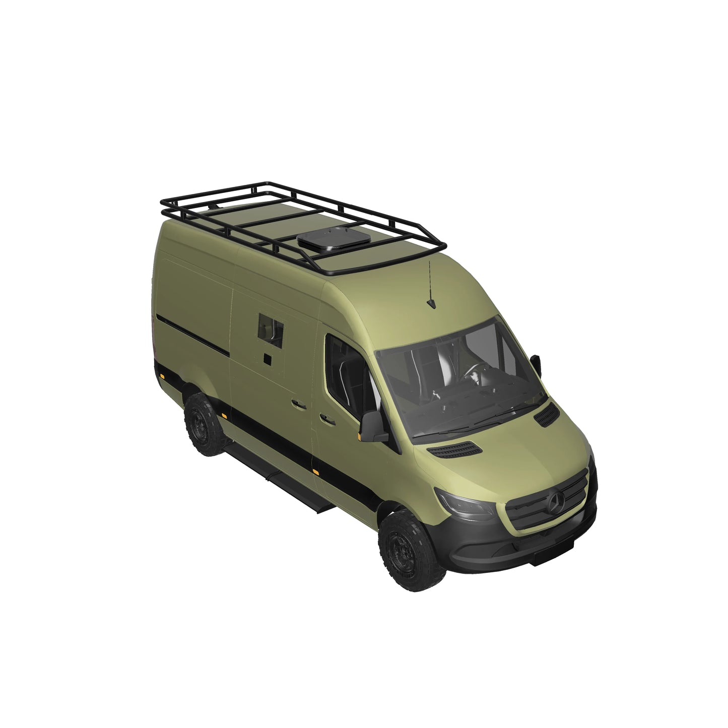 B-RAX Dachträger RailBase curved für Mercedes Sprinter (ab Bj. 2006 ) und VW Crafter (Bj. 2006-2016)
