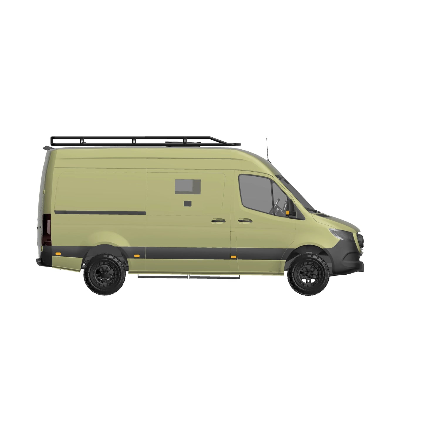 B-RAX Dachträger RailBase curved für Mercedes Sprinter (ab Bj. 2006 ) und VW Crafter (Bj. 2006-2016)