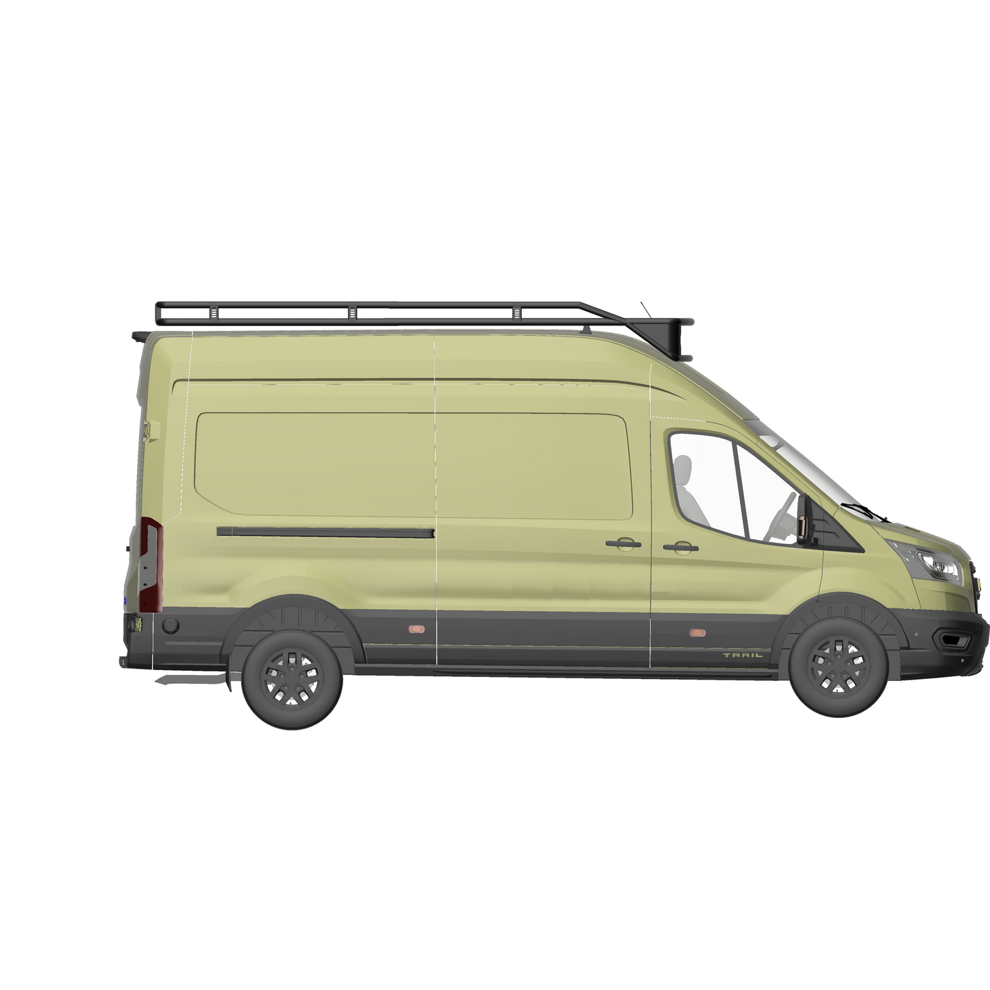 B-RAX Dachträger RailBase Light ready curved für Ford Transit (ab 2013)