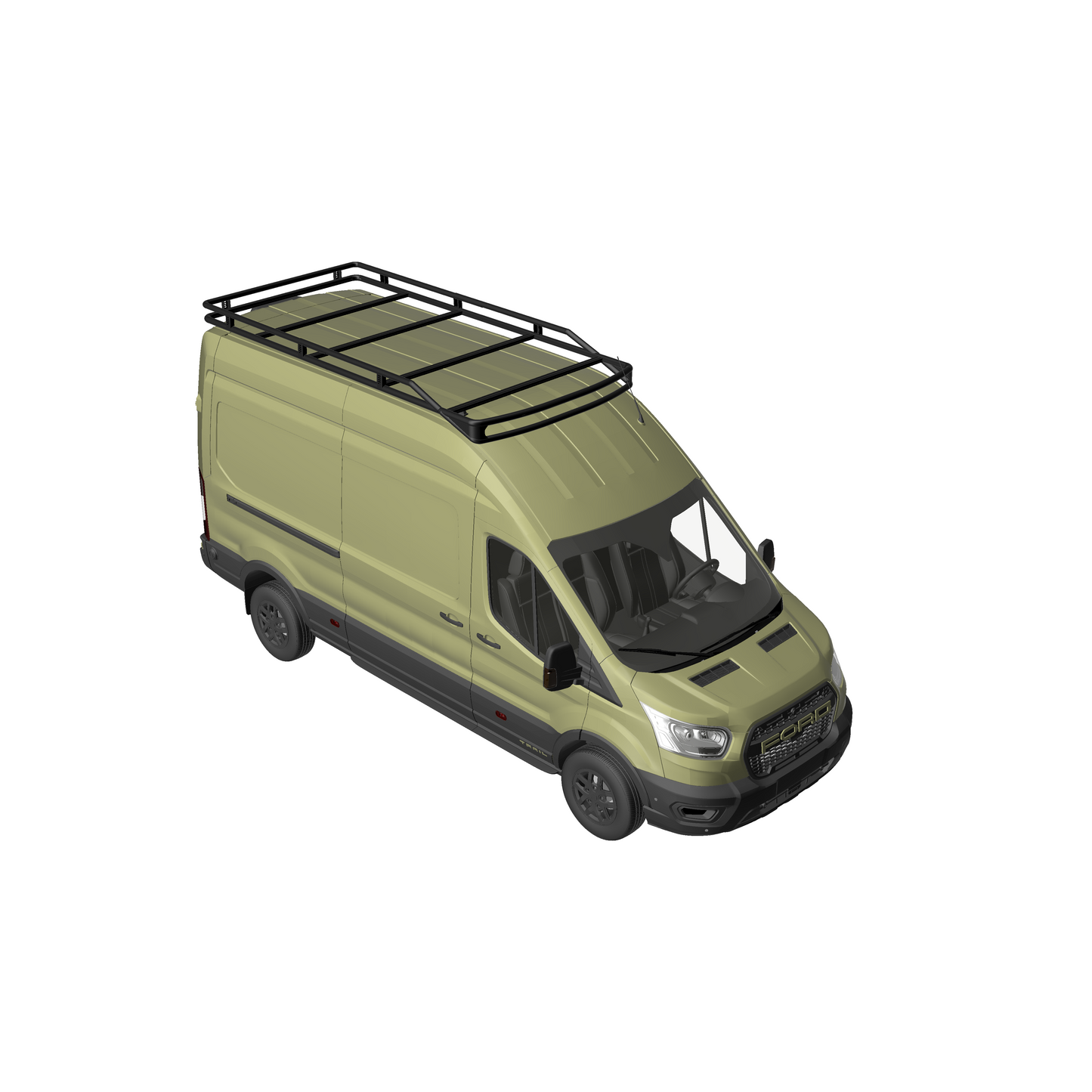 B-RAX Dachträger RailBase Light ready curved für Ford Transit (ab 2013)