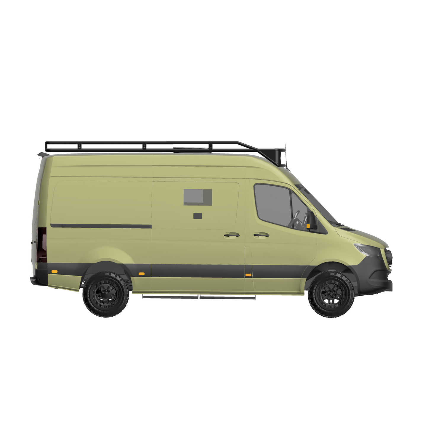 B-RAX Dachträger RailBase Light ready curved für Mercedes Sprinter (ab Bj. 2006 ) und VW Crafter (Bj. 2006-2016)
