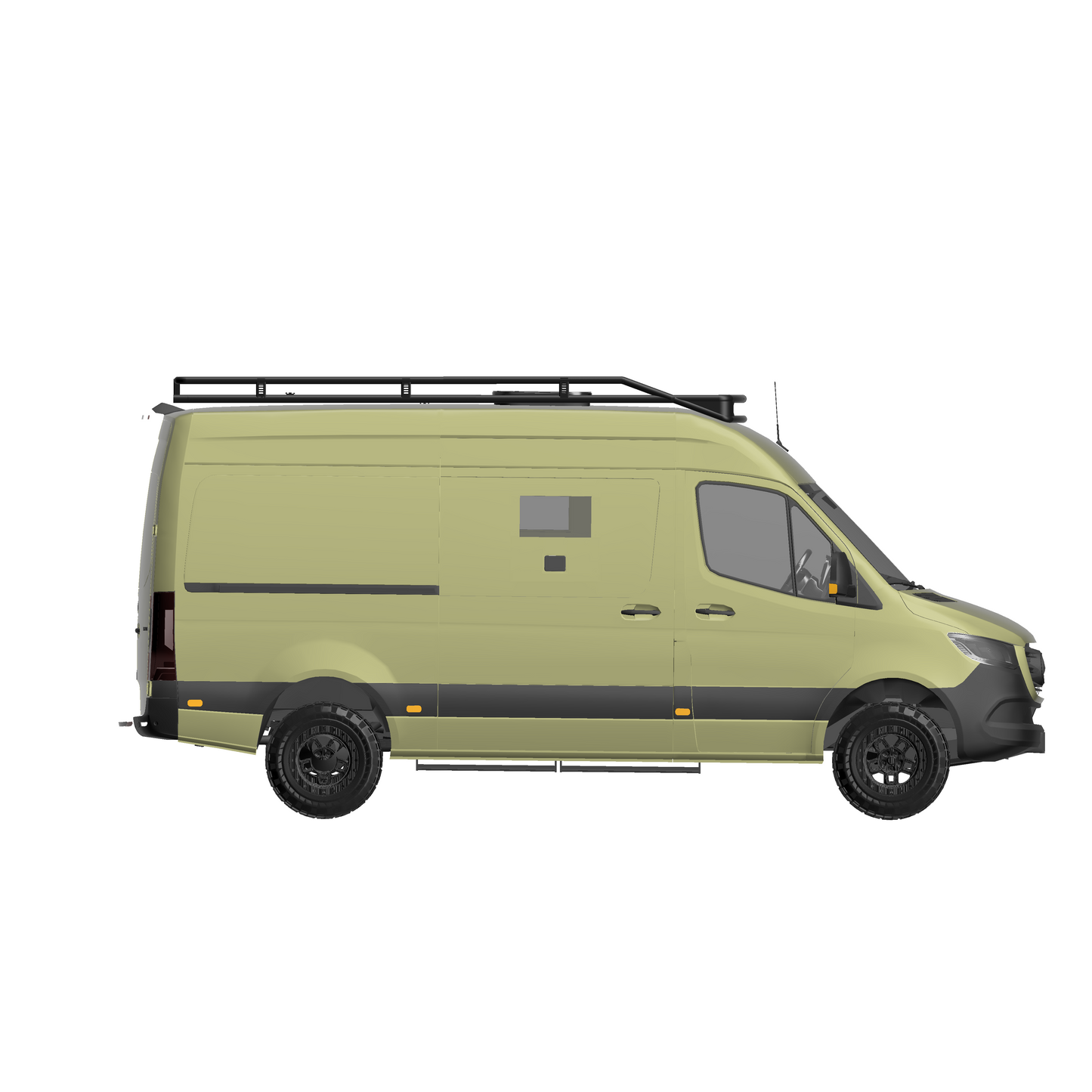 B-RAX Dachträger RailBase Light ready curved für Mercedes Sprinter (ab Bj. 2006 ) und VW Crafter (Bj. 2006-2016)