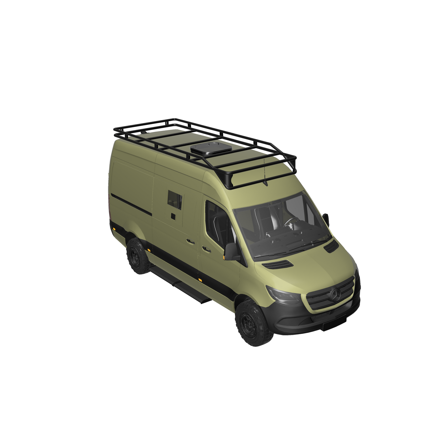 B-RAX Dachträger RailBase Light ready straight für Mercedes Sprinter (ab Bj. 2006 ) und VW Crafter (Bj. 2006-2016)