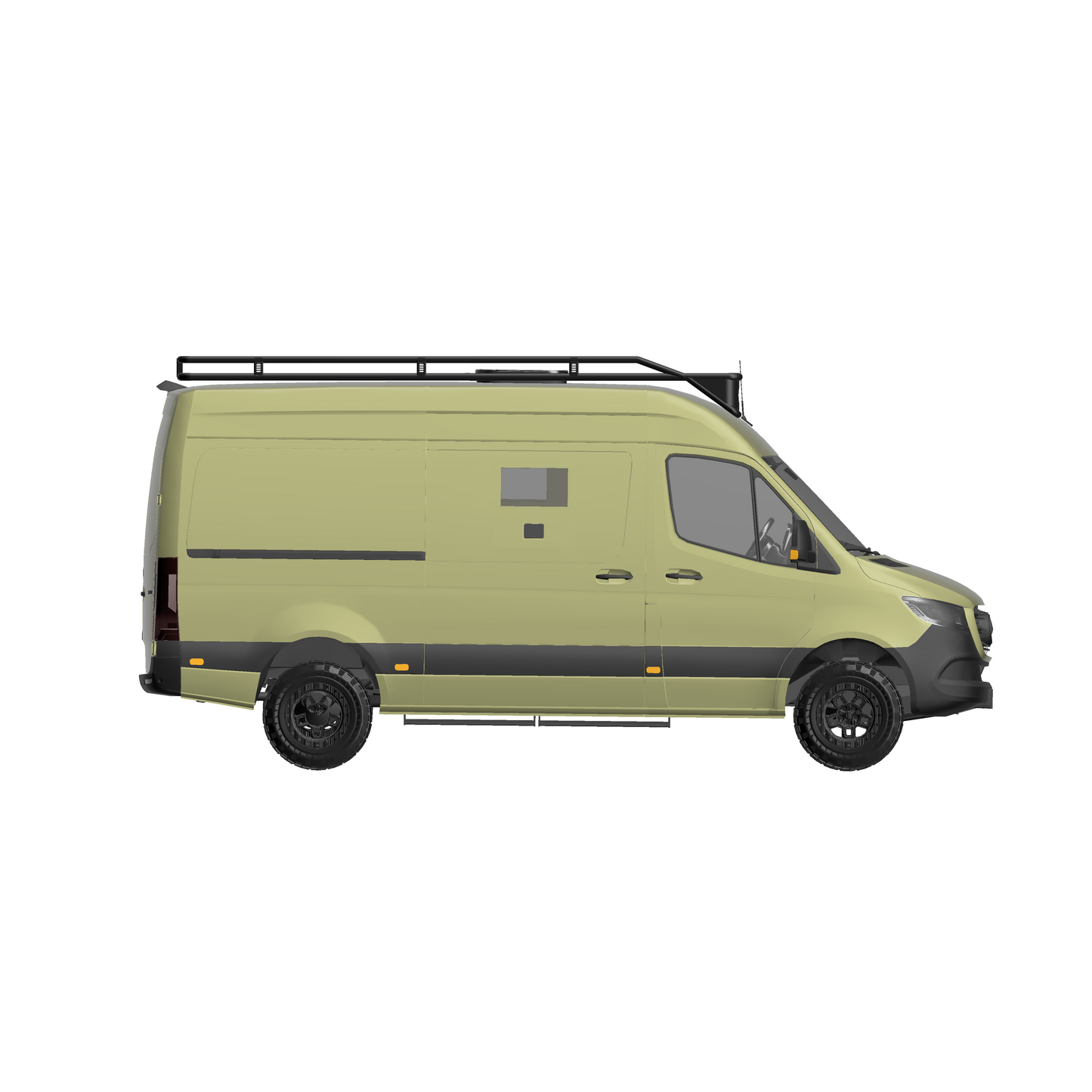 B-RAX Dachträger RailBase Light ready straight für Mercedes Sprinter (ab Bj. 2006 ) und VW Crafter (Bj. 2006-2016)
