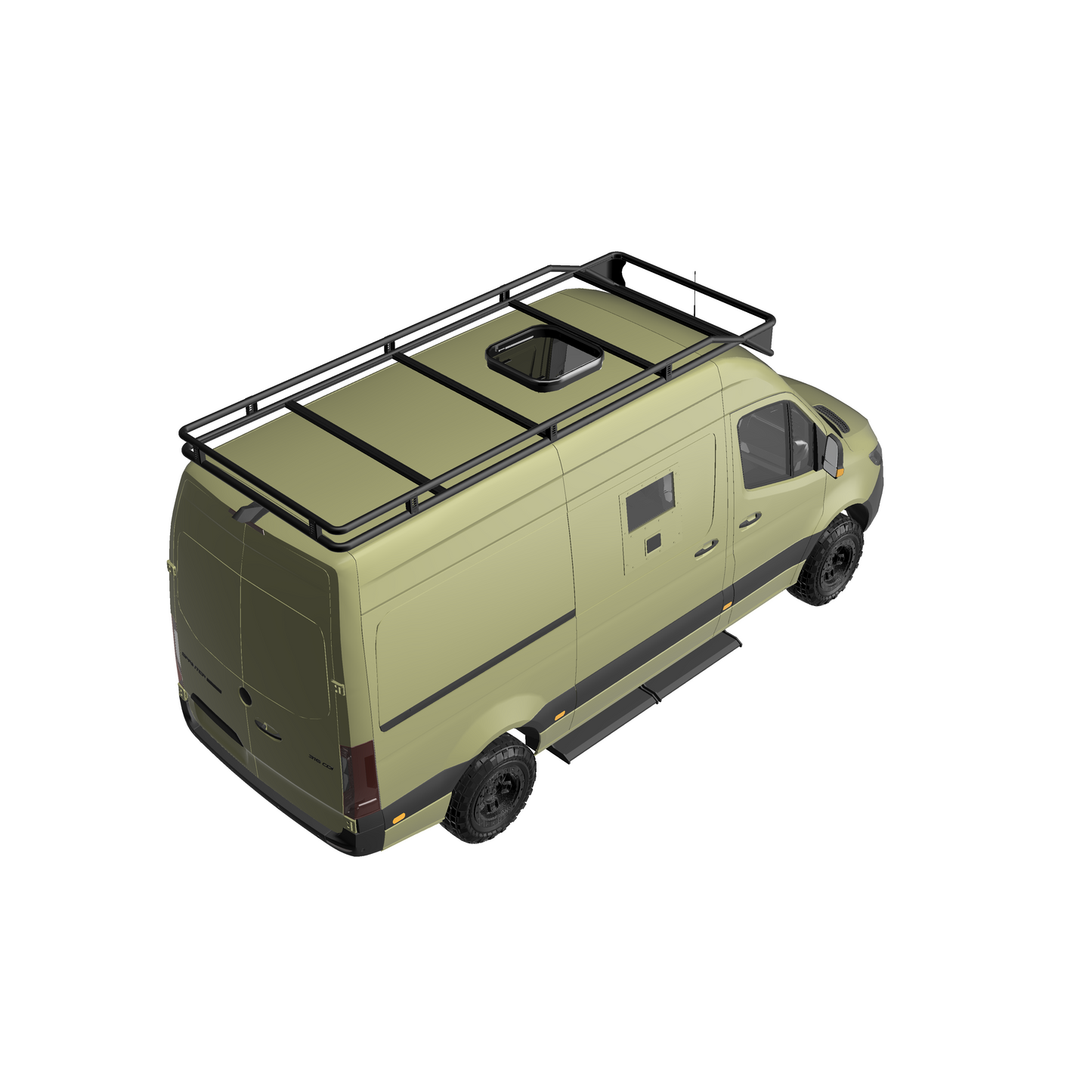 B-RAX Dachträger RailBase Light ready straight für Mercedes Sprinter (ab Bj. 2006 ) und VW Crafter (Bj. 2006-2016)