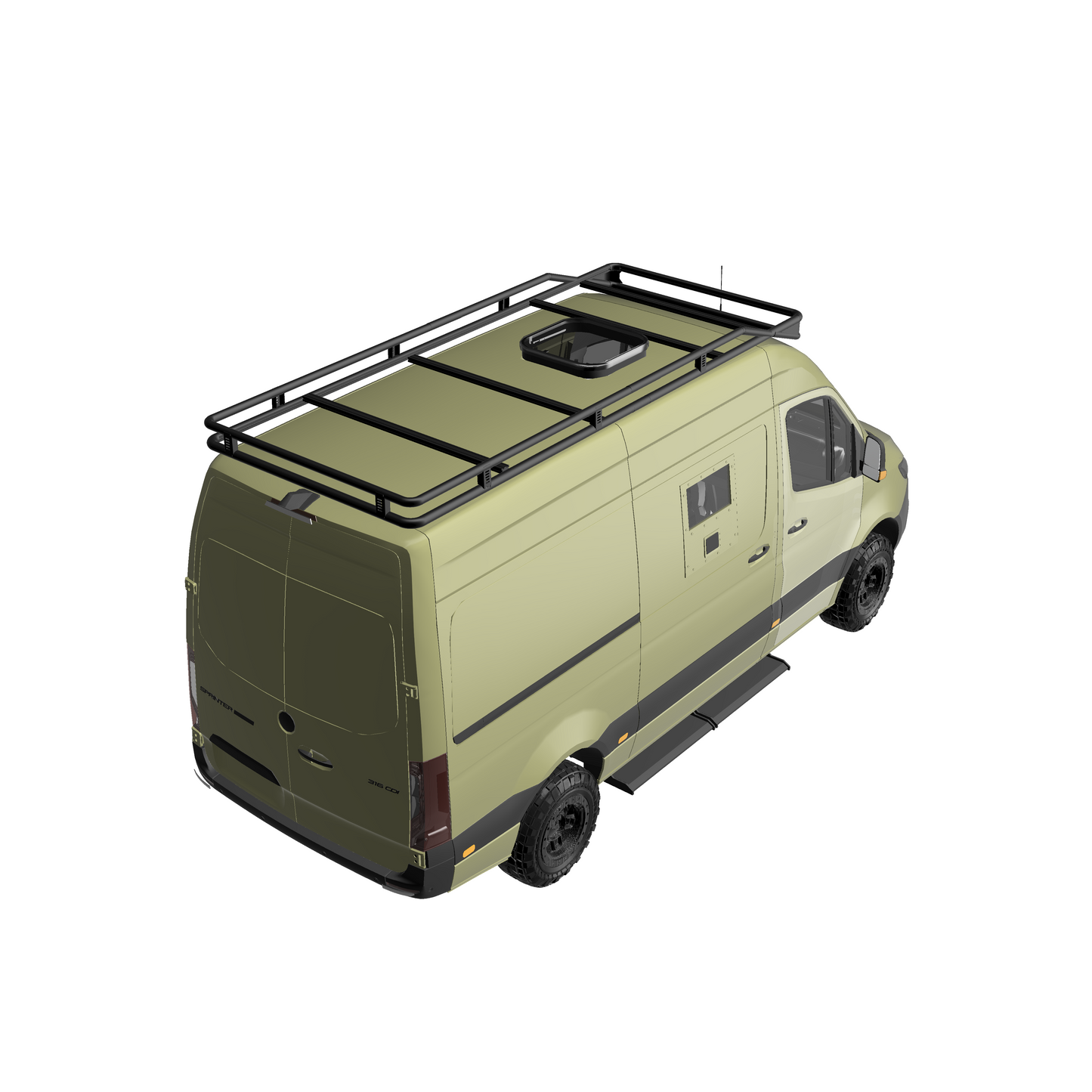 B-RAX Dachträger RailBase Light ready straight für Mercedes Sprinter (ab Bj. 2006 ) und VW Crafter (Bj. 2006-2016)