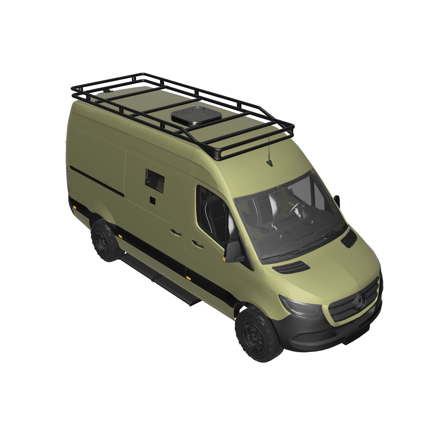 B-RAX Dachträger RailBase Light ready straight für Mercedes Sprinter (ab Bj. 2006 ) und VW Crafter (Bj. 2006-2016)