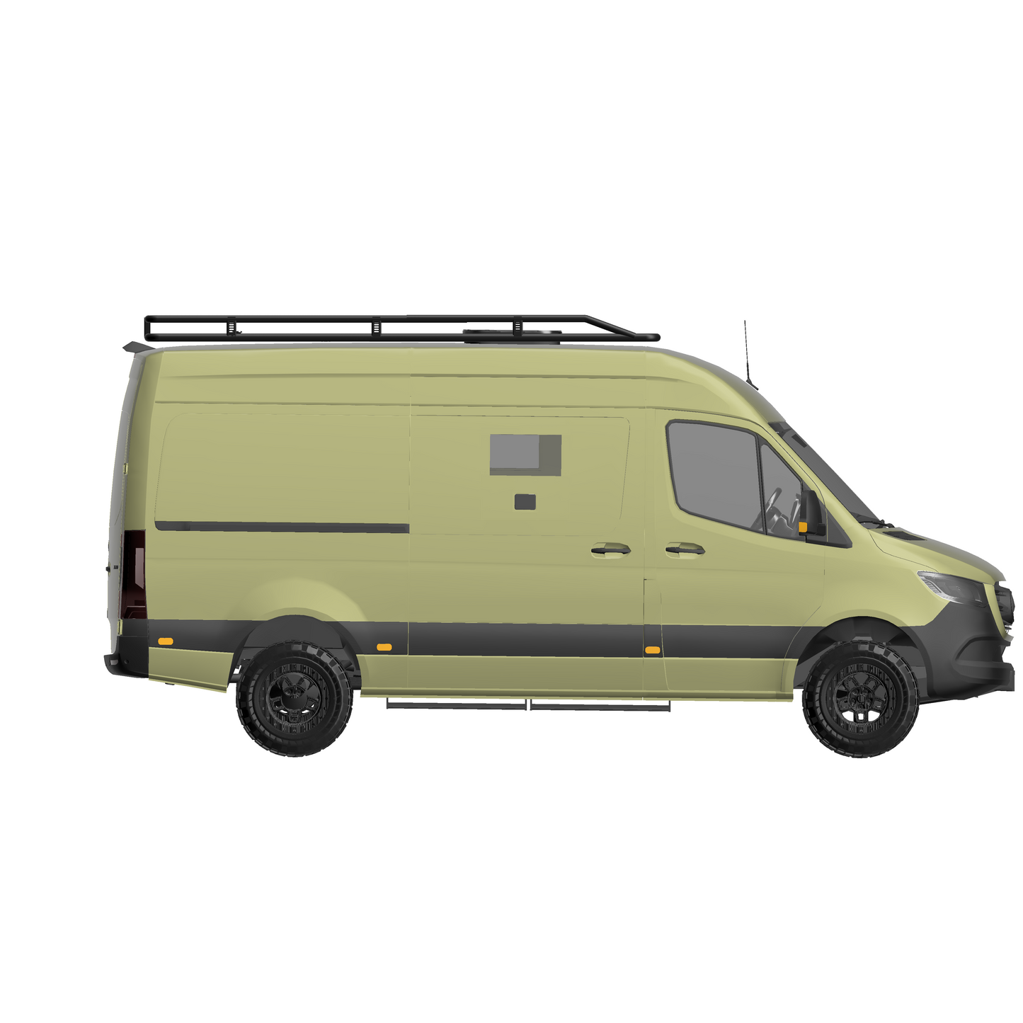 B-RAX Dachträger RailBase straight für Mercedes Sprinter (ab Bj. 2006 ) und VW Crafter (Bj. 2006-2016)