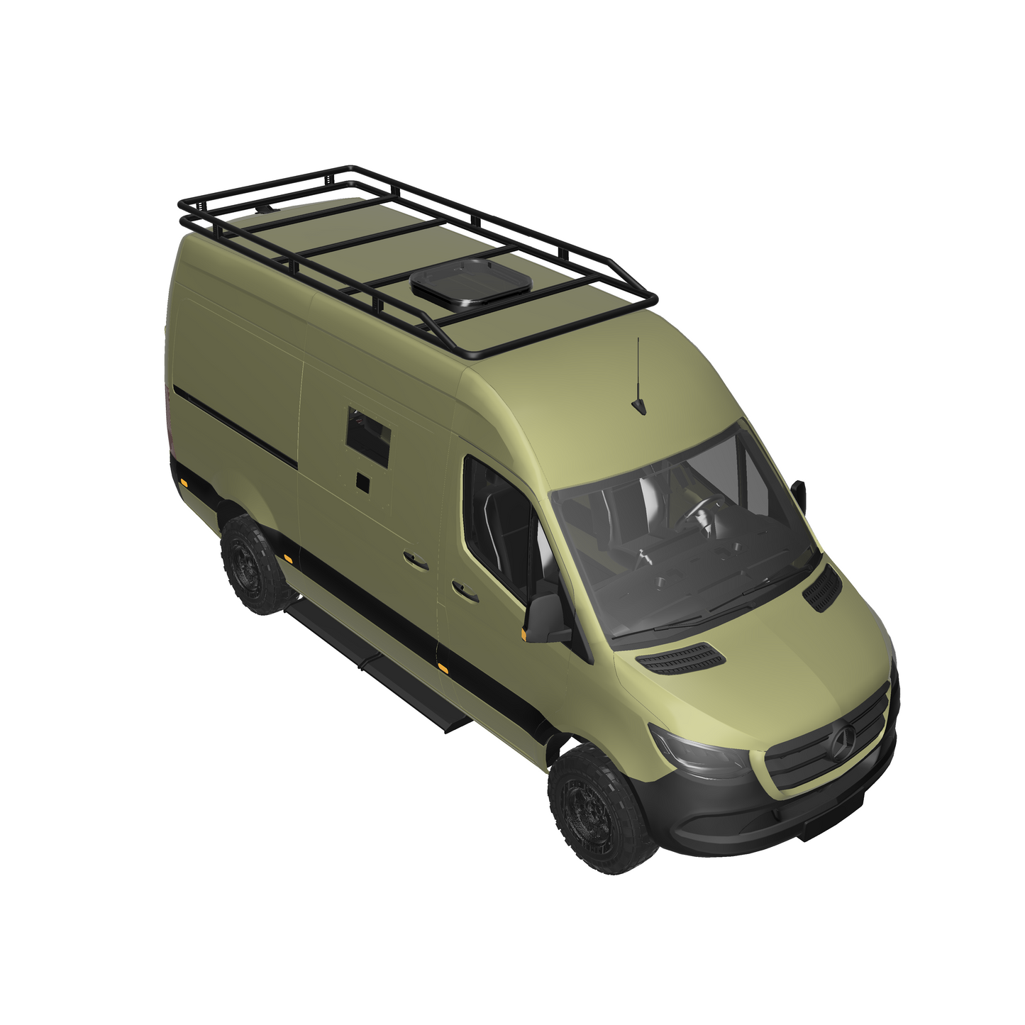B-RAX Dachträger RailBase straight für Mercedes Sprinter (ab Bj. 2006 ) und VW Crafter (Bj. 2006-2016)